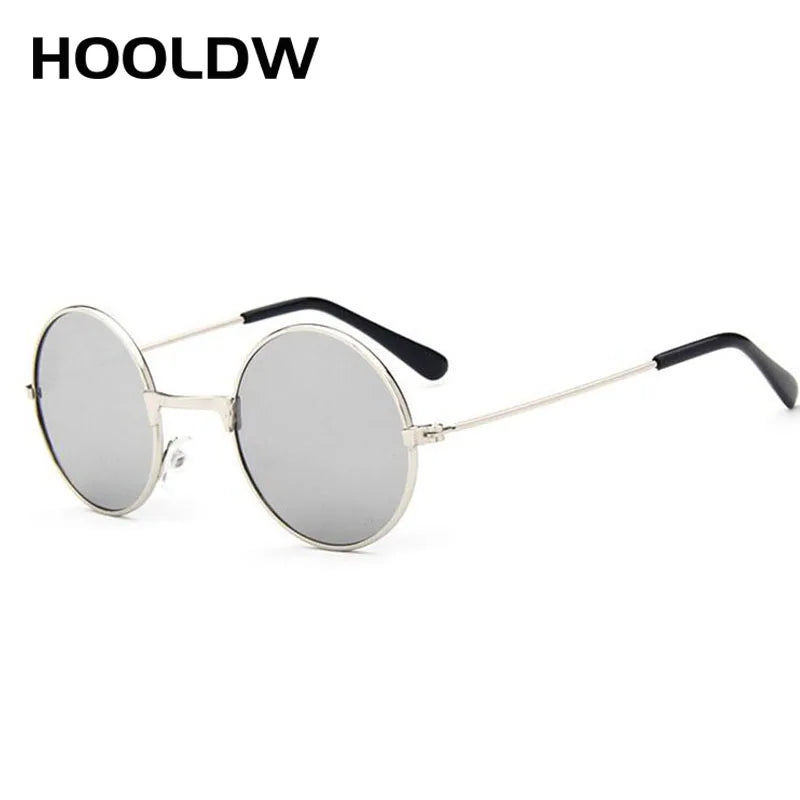 HOOLDW Vintage Small Round Kids Sunglasses Metal Frame Children Sun Glasses Boys Girls Baby UV400 Goggles Glasses Oculos De Sol