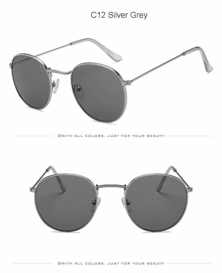 MYT_0306 Sunglasses Women 2020 Classic Vintage Oval Sun Glasses Eyewear Round Mirror Small Metal Frame Oculos De Sol Gafas UV400