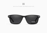 KDEAM All Matching Square Polarized Sunglasses For Men Women TR90 Material Frame Spring Hinges KD398