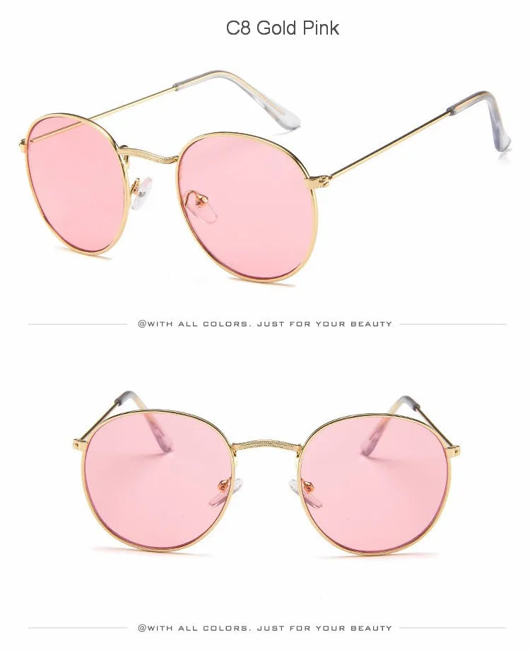 MYT_0306 Sunglasses Women 2020 Classic Vintage Oval Sun Glasses Eyewear Round Mirror Small Metal Frame Oculos De Sol Gafas UV400