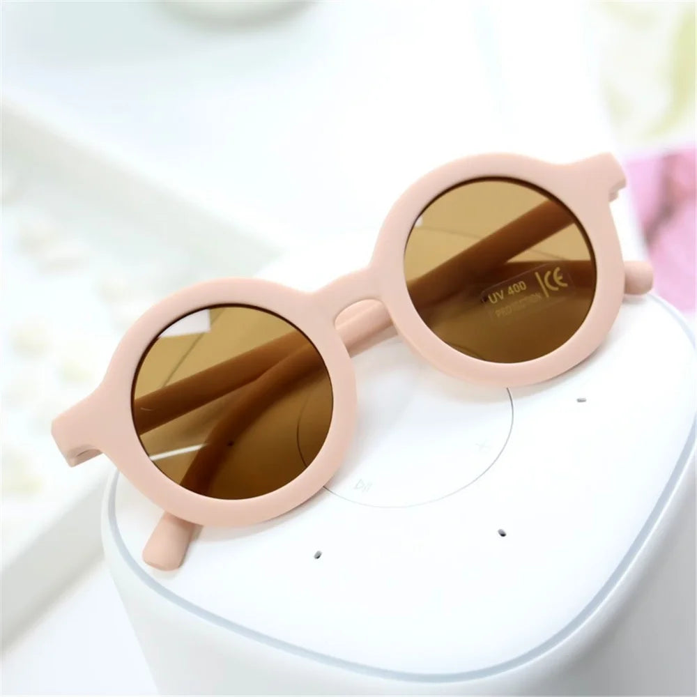 Children's Sunglasses Infant's Retro Solid Color Ultraviolet-proof Round Convenience Glasses Eyeglass For Kids Wholesale