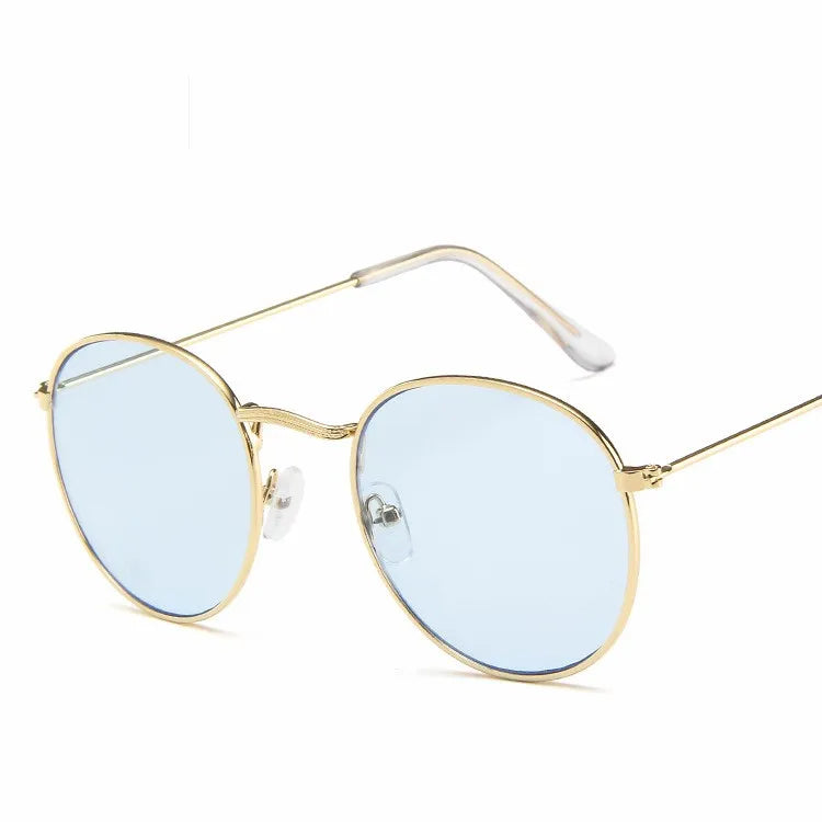 MYT_0306 Sunglasses Women 2020 Classic Vintage Oval Sun Glasses Eyewear Round Mirror Small Metal Frame Oculos De Sol Gafas UV400