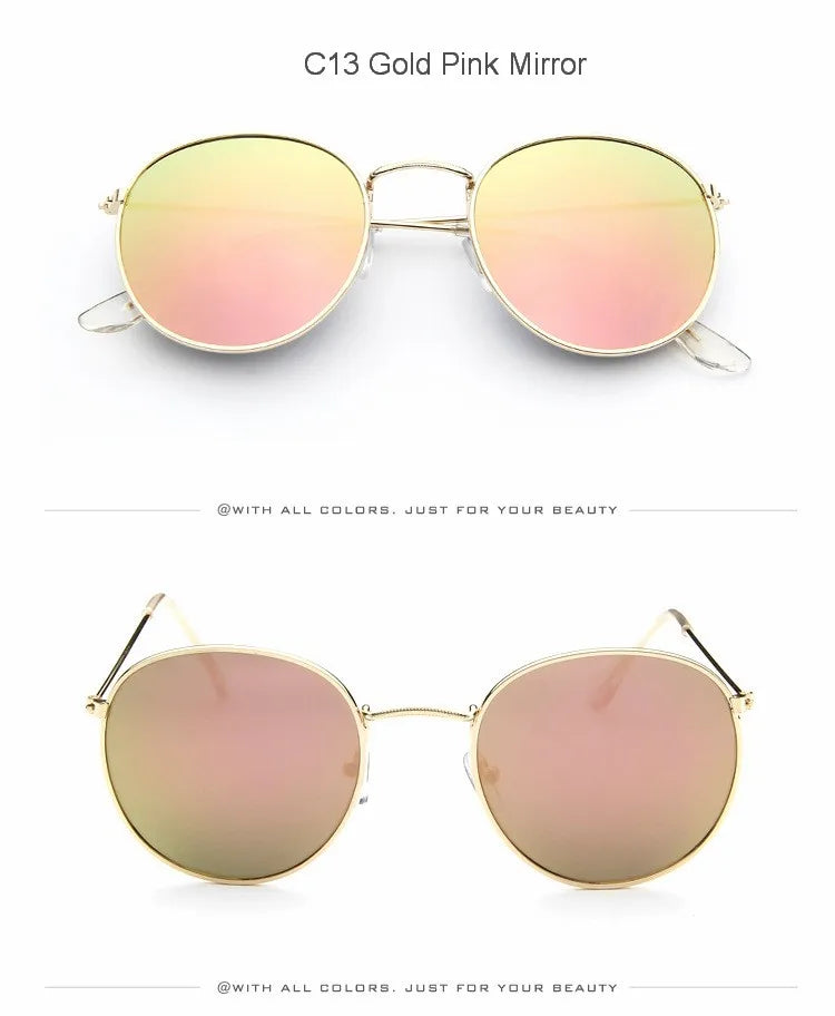 MYT_0306 Sunglasses Women 2020 Classic Vintage Oval Sun Glasses Eyewear Round Mirror Small Metal Frame Oculos De Sol Gafas UV400