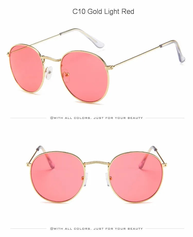 MYT_0306 Sunglasses Women 2020 Classic Vintage Oval Sun Glasses Eyewear Round Mirror Small Metal Frame Oculos De Sol Gafas UV400