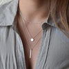 Double Layer Heart Pendant Chain Necklace Women Gold Color Choker Statement Necklaces Multilayer Bohemia Jewlery Gifts