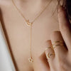 Double Layer Heart Pendant Chain Necklace Women Gold Color Choker Statement Necklaces Multilayer Bohemia Jewlery Gifts