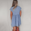 Summer New Washed Short Sleeve Denim Dress Women