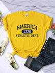 American Sports Department Letter T-shirt