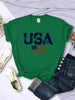 American Letters American Stars And Stripes Printed Women's T-shirt