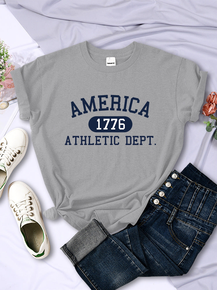 American Sports Department Letter T-shirt