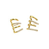 2024 premium light luxury four claw row earrings design sense personalized fashion earrings