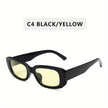 Rectangle Fashion Sunglasses For Women Men Retro 90S Vintage UV400 Sun Shades Glasses For Summer Beach Travel