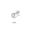 ROXI Creative Threaded Labret Stud Earrings for Women 925 Sterling Silver Piercing Earrings Jewelry Ins Pendientes Plata 925