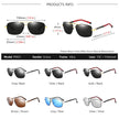 AOWEAR Men's Polarized Mirrored Sunglasses for Men Women Luxury Quality Retro Rectangle UV400 Driving Sun Glasses gafas de sol