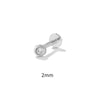 ROXI Creative Threaded Labret Stud Earrings for Women 925 Sterling Silver Piercing Earrings Jewelry Ins Pendientes Plata 925