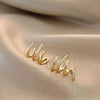 2024 premium light luxury four claw row earrings design sense personalized fashion earrings