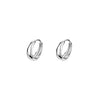 PONYKISS Real 925 Sterling Silver Needle Geometric Round Hoop Earrings for Women Fashion Jewelry Minimalist Accessories