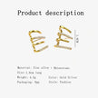 2024 premium light luxury four claw row earrings design sense personalized fashion earrings