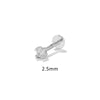 ROXI Creative Threaded Labret Stud Earrings for Women 925 Sterling Silver Piercing Earrings Jewelry Ins Pendientes Plata 925