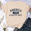 American Sports Department Letter T-shirt